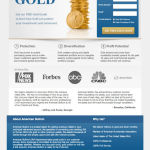 landing page esempio investire oro