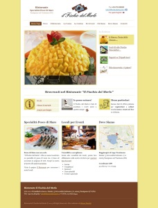 home page sito dinamico ristorante