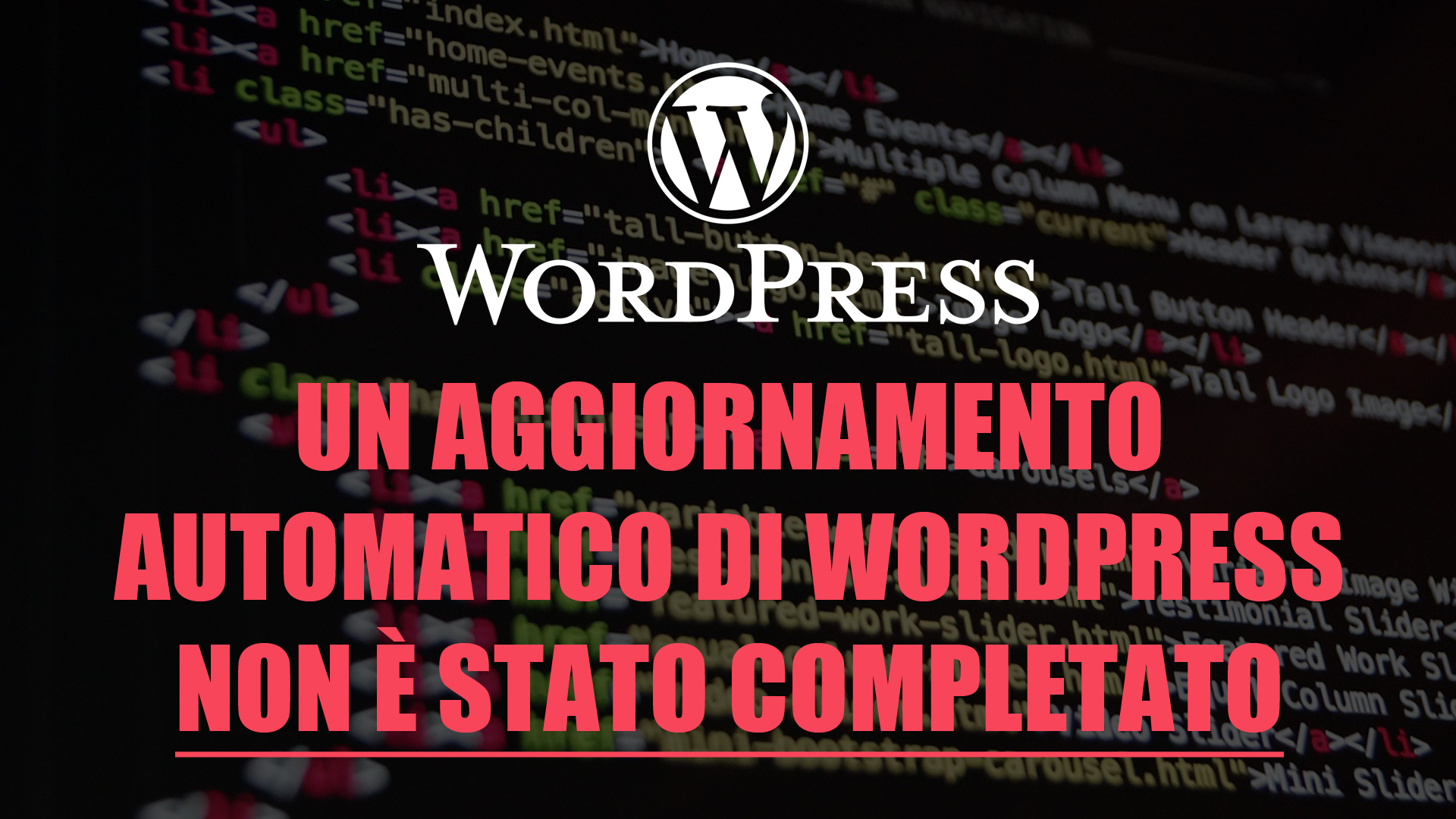 copertina articolo aggiornamento automatico di wordpress non completato